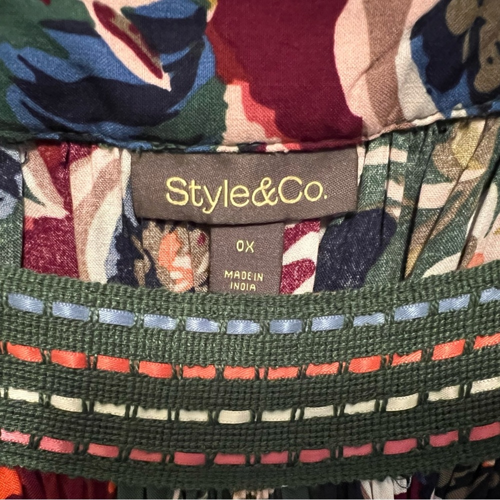 Style & Co for Macy’s Crochet-Trimmed Top in Bloom Green. NWT Perfect - Picture 8 of 16